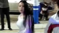 陕西广场舞燕姐紫色高跟鞋跳广场舞, 这裙子真的好亮啊