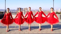 5位辣妈一席红裙广场上跳广场舞《好人就有好运气》超美!