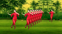 冷漠情歌《那是谁家的红姑娘》羞答答的在飞扬，32步教学版广场舞