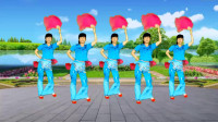 最新版广场舞《中国歌最美》节奏动感，用扇子跳起来真好看