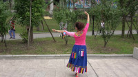 达州姹紫嫣红零基础广场舞，原创舞蹈《卓玛》，正背面演示