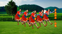 小慧广场舞《吉祥欢歌》欢快喜庆的藏族舞真好看，附教学