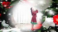 禾城绿叶广场舞，老师独舞《雪红花》，一身红衣充满热情