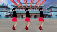 时尚喜庆歌曲广场舞《开门红》32步背面演示带详细教学一看就会