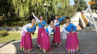 沐河清秋原创广场舞《神奇的布达拉宫》藏族舞正背面演示附分解教学