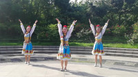 阳春三月乐逍遥广场舞《再唱山歌给党听》原创藏族舞蹈，附正背面动作分解