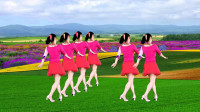 益馨广场舞《草原上没有名字的花》简单欢快草原风32步健身舞