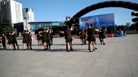 包头植物园舞蹈队在阿尔丁广场舞大赛中表寅“冬冬原创第八套新潮水兵舞”！