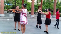 知足常乐舞蹈队晨练学跳双人舞:河岸好姑娘