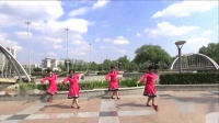 松江丽梅广场舞－烟花三月下杨州　原创　正背面演示