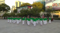 上海红舞鞋广场舞《莲的心事》35人版