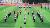 芮城老体协“全民健身日”广场舞展演管乐合奏《人民军队忠于党》、《士兵进行曲》