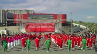 舞林盟主三河区域300人齐跳1-12节盛世红歌健身操配乐版