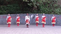 18岁帅小伙带5名妹子跳藏族舞《多彩的故乡》云南立铭广场舞