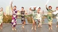 中老年大妈集体跳夜上海 广场舞, 旗袍舞简直太美了