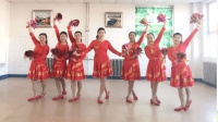 贺岁广场舞《欢喜中国年》北京开心舞蹈队团队手花舞