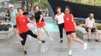 小女孩带着妈妈跳广场舞! 专业的舞步好看好学