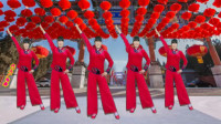 阿宝王二妮一曲《张灯结彩》广场舞迎新年，红火日子年年岁岁附教学