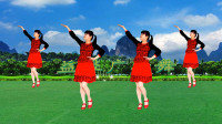 大众健身广场舞《又见山里红》经典的歌曲，简单又动感的步子，好看