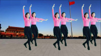 气质美女广场舞《北京的金山上》音乐悠扬动听，舞姿潇洒大气！