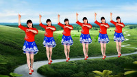 俏皮健身广场舞《桃花朵朵开》简单优美的32步，好学