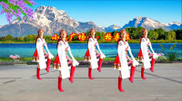 小慧广场舞《格桑拉》欢快藏族风格零基础32步，正反演示附教学