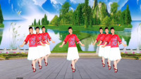 情歌广场舞《火红的萨日朗》欢快的旋律，舞步新颖好看！