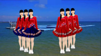 气质美女广场舞《外婆的澎湖湾》老歌新跳，音乐好听，时尚风趣！