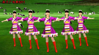 藏族民歌健身广场舞《我赶着牛儿过山岗》附分解，歌声醉人醉心！