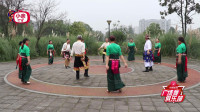 广场舞《玛尼之歌》，围成一个圆圈的新式队形