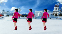 冬季健身广场舞《冬天里的一把火》32步背面演示附分解
