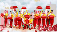 喜庆广场舞《欢欢喜喜过大年》灯笼舞变队形舞台版，太好看了