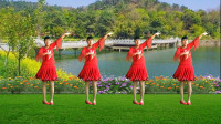 北京小曲广场舞《探清水河》优美的爱情故事，欢快好看40步有分解