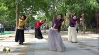 紫竹院广场舞《我的九寨》网红版，小红领舞，跳得真美！