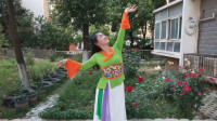 武汉好姐妹舞蹈队武汉白玫瑰广场舞《春三月》背面演示，编舞饶子龙