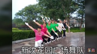 新汶花园广场舞队。齐之韵快乐舞步健身操体侧运动。