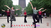 紫竹院广场舞《女兵走在大街上》，梦璇、彭霄，两位实力派美女