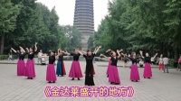 实拍北京紫竹院大妈跳广场舞崔老师领舞《金达莱盛开的地方》