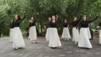 广场舞《心之寻》团队版，舞步整齐好看，紫竹院魅力朵朵舞蹈队
