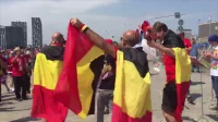 广场舞是世界的 比利时突尼斯球迷和谐迎比赛
