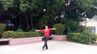 艾尼丽清姐妹广场舞最新原创《盼春》好听.好学、编舞正面演示丽清