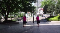 重庆云上姐妹广场舞《敖包情》三步背面演示，附重庆叶子动作分解