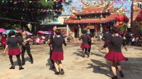 安山村仙祖庙会广场舞联欢，第二套水兵舞《格桑拉》安山，石码水兵舞队