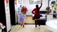 孔目村健身队奶奶和孙女跳广场舞（好妹子）小天使:5岁