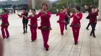 东里镇桥下健身队跳（歌在飞）的广场舞庆“三八妇女节”
