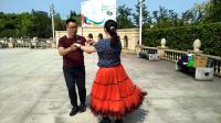 广场交谊舞,伦巴,荷塘月色,上海灵石公园拍摄