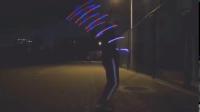 君晓天云蓝翅变色发光LED电子智能跳绳儿童学生成人广场健身舞台表演绳子