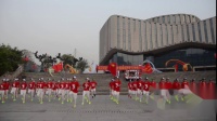 涪陵东方曳步舞团在两江广场，建国七十周年庆典活力。